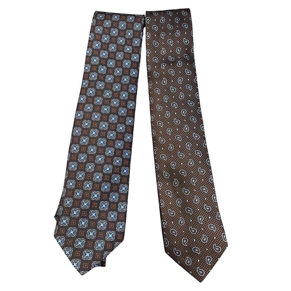 Men's Bundle of 2 Robert Talbott Hand Sewn Silk Ties